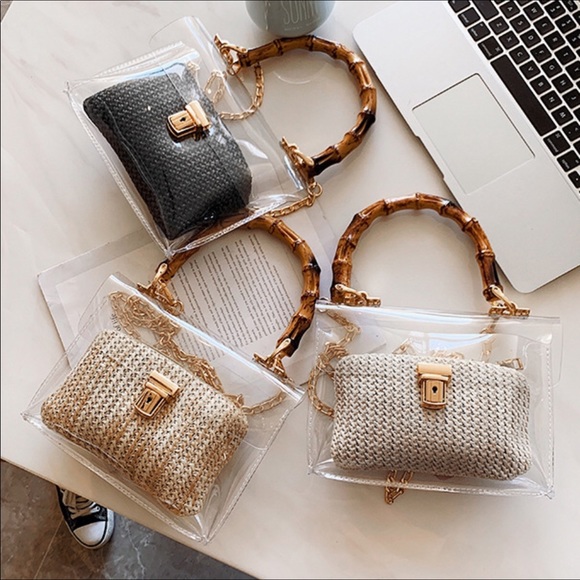 Siesta Key Transparent 2 Piece Cross Body Bag - Picture 4 of 5